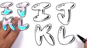 graffiti letters alphabet bubble