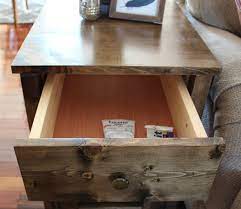 Diy Farmhouse Side Table With Storage