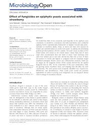 Pdf Effect Of Fungicides On Epiphytic Yeasts Associated
