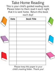 Take Home Reading Chart By Mrs Cummings Classroom Tpt