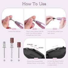 portable electric nail drill compact electrical professional nail file kit for acrylic gel nail manicure pedicure polishing shape tools for salon