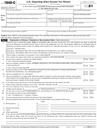 Fill out the blank online in seconds. Irs Form 1040 C Download Fillable Pdf Or Fill Online U S Departing Alien Income Tax Return 2021 Templateroller