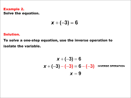 Math Example Solving One Step