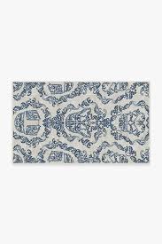 dark side damask delft blue rug ruggable