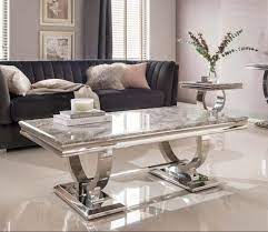 Coffee Table Contemporary Chrome Base