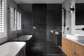 75 beautiful bathroom with black tile
