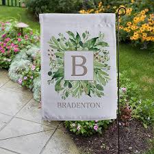Spring Greenery Personalized Garden Flag