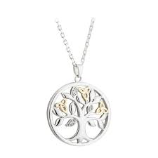 Shop a charming collection of authentic irish pendants & necklaces with up to 25% off + 10% off from beautifully crafted celtic cross pendants to necklaces featuring the tree of life and. 10k Gold Diamond Silver Tree Of Life Pendant Solvar Irish Jewellery