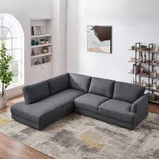 Left Facing Cozy Sectional Sofa