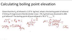 calculating boiling point elevation