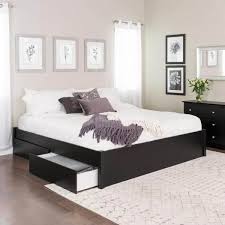 Post Platform Bed With 4 Drawers