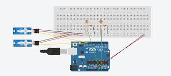 coding with 2 ldr with 2 servo motors