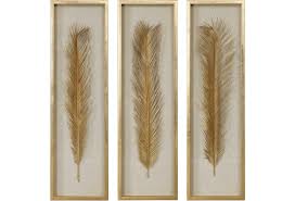 Price match guarantee enjoy free shipping and best selection of metal palm leaf wall art that matches your unique tastes and budget. Uttermost Alternative Wall Decor 04176 Palma Gold Leaf Shadow Box Set Of 3 Upper Room Home Furnishings Wall Decor