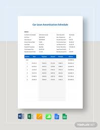 amortization schedule template 8