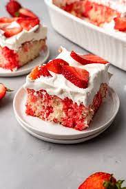 strawberry poke cake mildly meandering