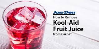 kool aid and fruit juice from carpet