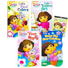Draw, color, and add stickers to the lovable friendships from dora the explorer, paw patrol, and bubble guppies! Buy Nickelodeon Dora The Explorer Board Books For Kids Toddlers Bundle Of 4 Dora Board Books With 300 Bonus Dora The Explorer Stickers Dora Board Books Online In Uae Sharaf Dg