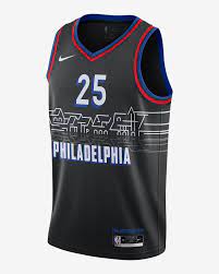 L breite unter den armen: Philadelphia 76ers City Edition Nike Nba Swingman Trikot Nike Ch