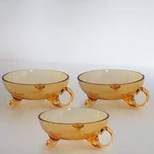 venetian amber murano glass bowl and