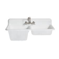 47 Inch High Back Cast Iron Sink