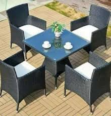outdoor patio rattan chairs set with