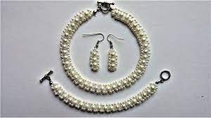 elegant beaded jewellery with sarees