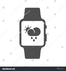 Weather Forecast On Smart Watch Vector Stock Vector (Royalty Free)  1425808499 | Shutterstock