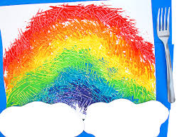 fork painted rainbows our kid things