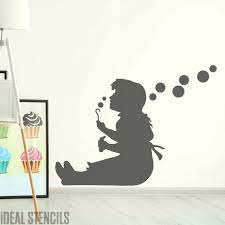 Banksy Girl Blowing Bubbles Stencil