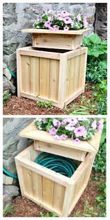 Hose Storage Wood Planter Box Diy