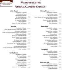Checklist For Standard Housekeeping Move Out Cleaning And Spring