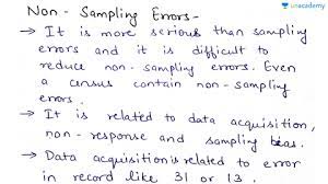 Sampling And Non Sampling Errors In Hindi gambar png