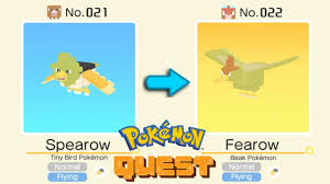 Pokemon Quest Shiny Spearow Evolves Into Shiny Fearow All Pokemon Evolution