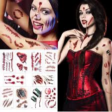 halloween zombie scar tattoo stickers