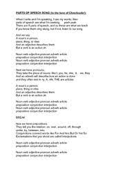 Parts of speech rap song. Parts Of Speech Song By Katie Houstle Teachers Pay Teachers