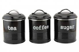 Quickly find the best offers for black ceramic tea coffee sugar canisters on newsnow classifieds. Ehc Set Of 3 Airtight Tea Sugar Coffee Storage Canister Black