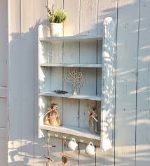 White Wall Shelves With Hooks For