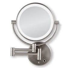 cordless led lighted wall mount mirror