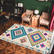 bohemian parlor big carpet geometric
