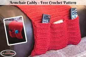 Armchair sofa hanging organizer living room decor gray. How To Crochet An Armchair Caddy Easily With This Free Pattern Nicki S Homemade Crafts