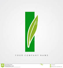 Ayurveda Environment Or Organic Logo Letter I Stock Vector