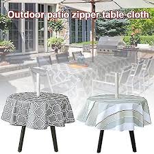 Outdoor Patio Tablecloth With Umbrella