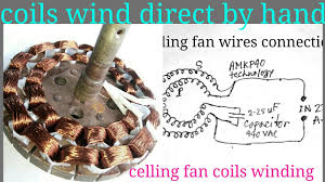 celling fan coils winding direct by
