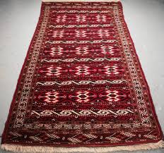 long yomut turkmen rug with banded