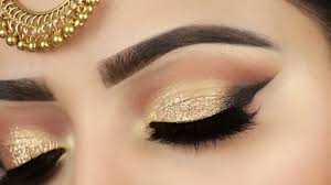 golden eye makeup look for wedding