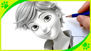 Drawing Miraculous🐞Adrien pencil sketch - YouTube