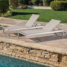 2 Piece Metal Outdoor Chaise Lounge