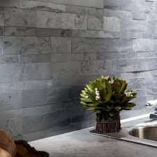 Great selection of tile backsplashes for kitchens, bathrooms and bars. Aspect 23 6 In X 5 9 In Charcoal Slate Peel And Stick Stone Decorative Tile Backsplash A90 82 The Home Depot