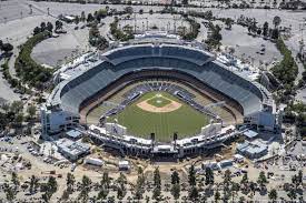 It is located adjacent to downtown los angeles. Thousands Of Fans Welcome At Dodger Stadium Angel Stadium Los Angeles Times