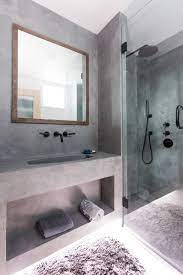 75 small concrete floor bathroom ideas